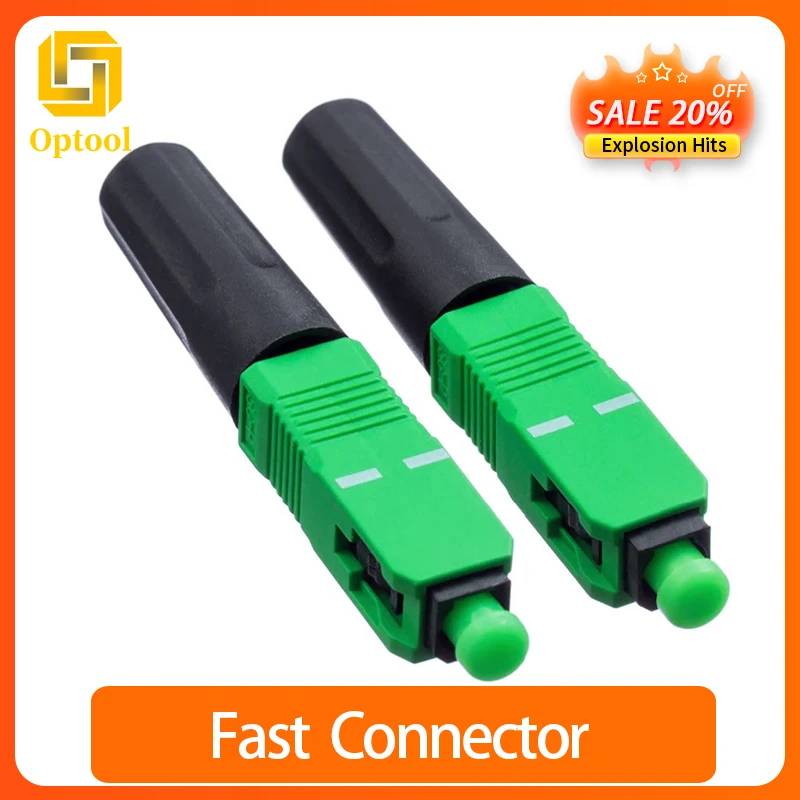 

Fiber Optic Connector SC APC SM Single-Mode Fiber Fast Connector Optical Quick Connector SC Tool FTTH Fiber Adapter Freeshipping