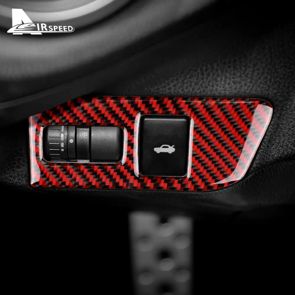 Real Soft Carbon Fiber for Subaru BRZ Toyota 86 2012 2013 2014 2015 2016 2017 2018 2019 2020 LHD RHD Car Trunk Button Sticker