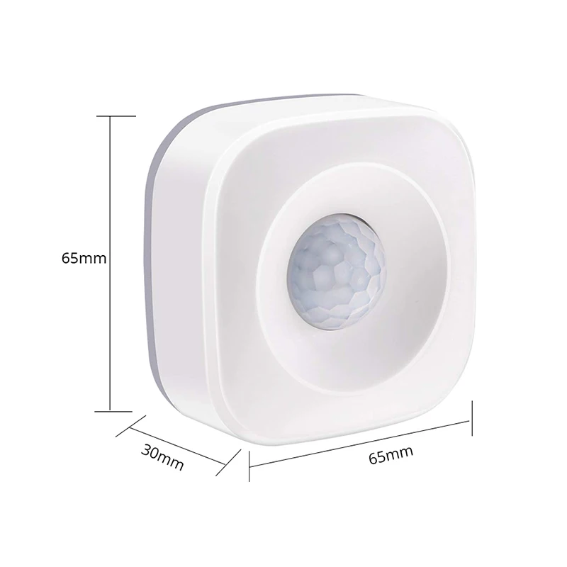 Tuya ZigBee Sensor de movimiento PIR, Detector infrarrojo inalámbrico, alarma antirrobo de seguridad, Control por aplicación Smart life Compatible