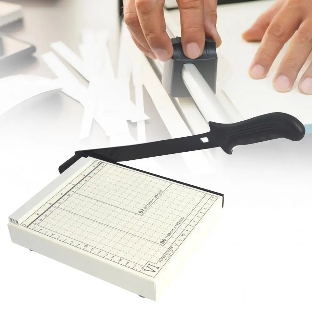 829-6 tagliacarte A5 tagliacarte a ghigliottina portafoto Base in acciaio taglio durevole tagliacarte manuale utensile da taglio fai da te