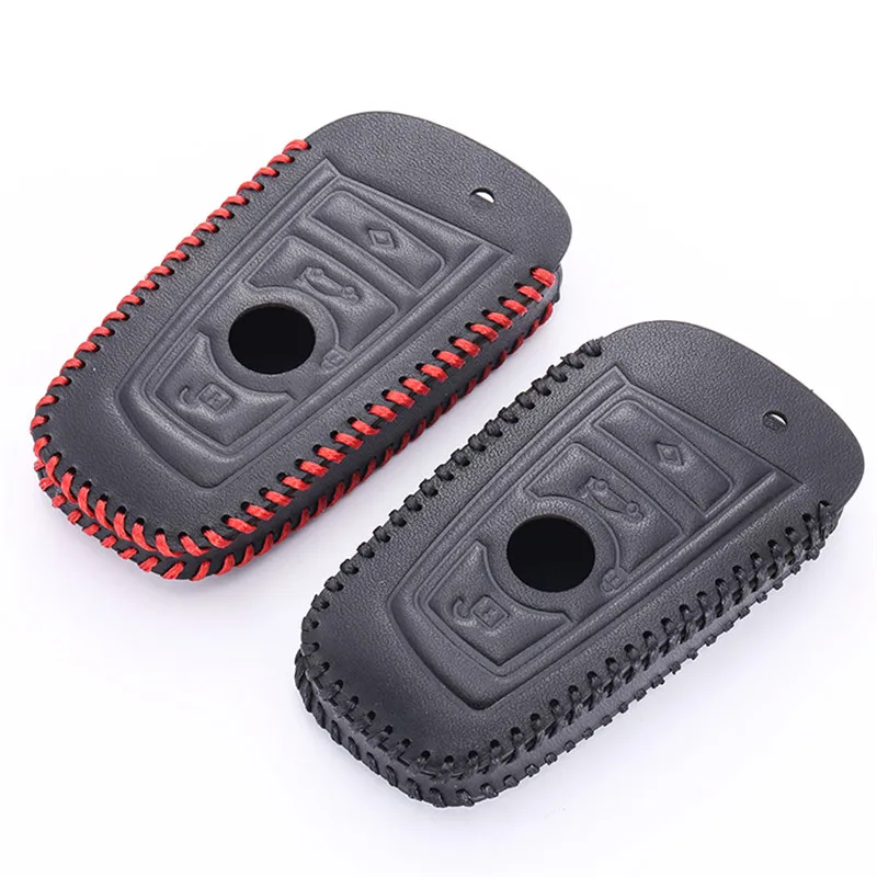 Leather car key Cover Case For BMW F10 F20 F30 NEW 1 3 4 5 6 7 Series X3 X4 320I 116I 118I 328I 530I E46 E39 E90 E36 E60 E34 E30