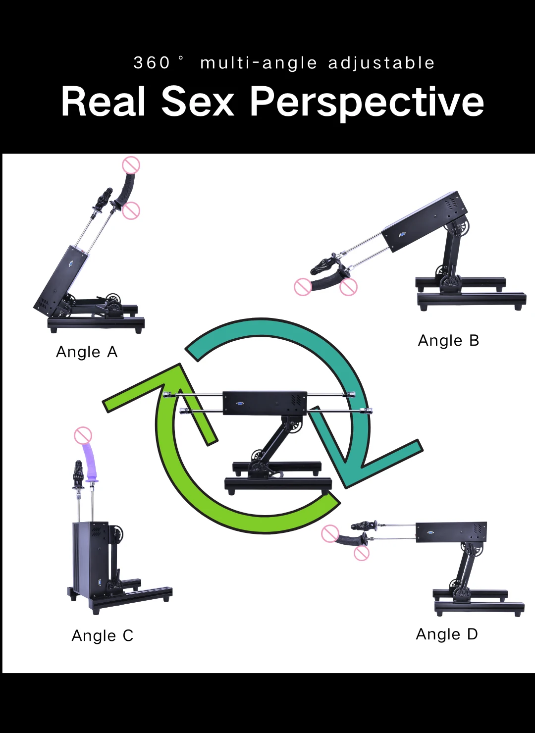 ROUGH BEAST 200W Powerful Wireless Control Sex Machine with dildo, Sex Masturbation Cup for Male and Female Couple 1-15CM Stroke