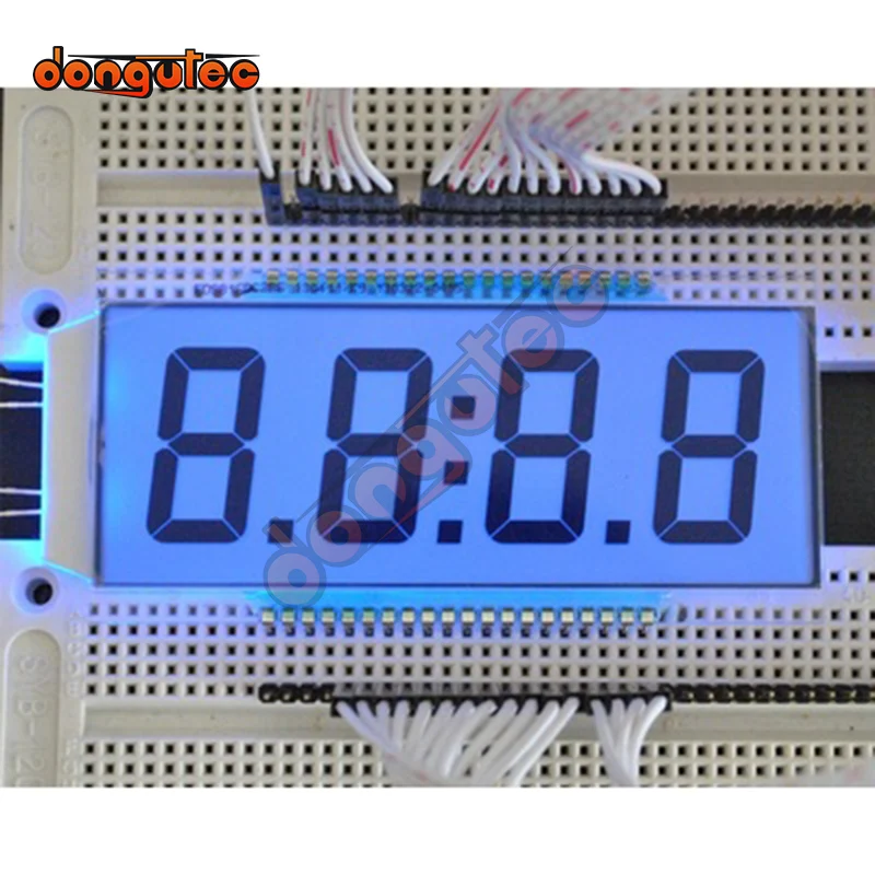 40PIN TN Positive 4-Digits Segment LCD Panel White LED Backlight 5V Refueling Machine Screen