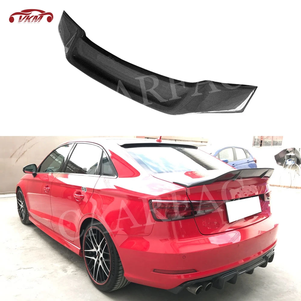 

Carbon Fiber Rear Spoiler Trunk Wings for Audi A3 Sline S3 Sedan 4 Door 2014-2019 FRP Boot Duck Spoiler Trim Car Styling