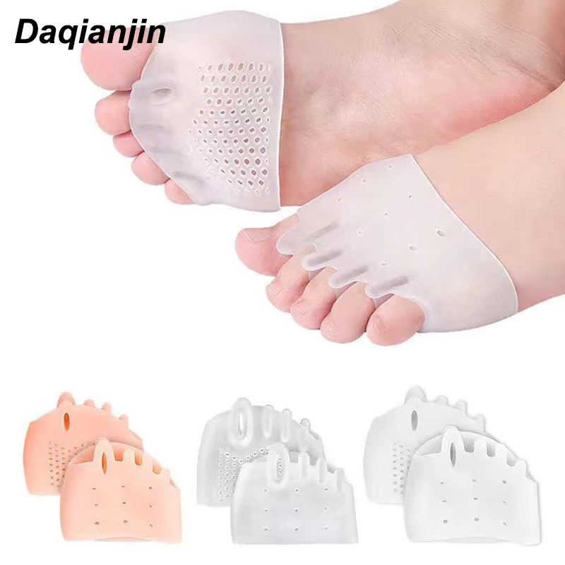 Siliconen Teen Separator Voorvoet Pad Pijnbestrijding Binnenzool Eelt Likdoorns Blaren Hallux Valgus Orthopedische Gel Corrector Voetverzorging