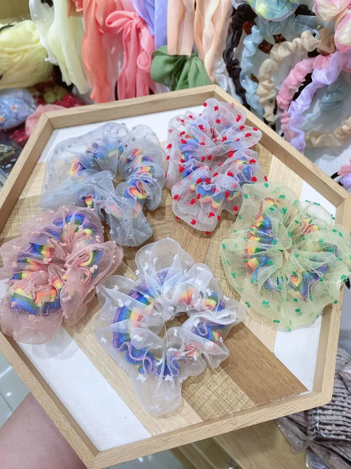 FANDY Daisy Flower Women Girls Elastic Hair Rubber Bands Accessories Scrunchies Headwear Hair Tie Ring Ponytail Holder Headdress