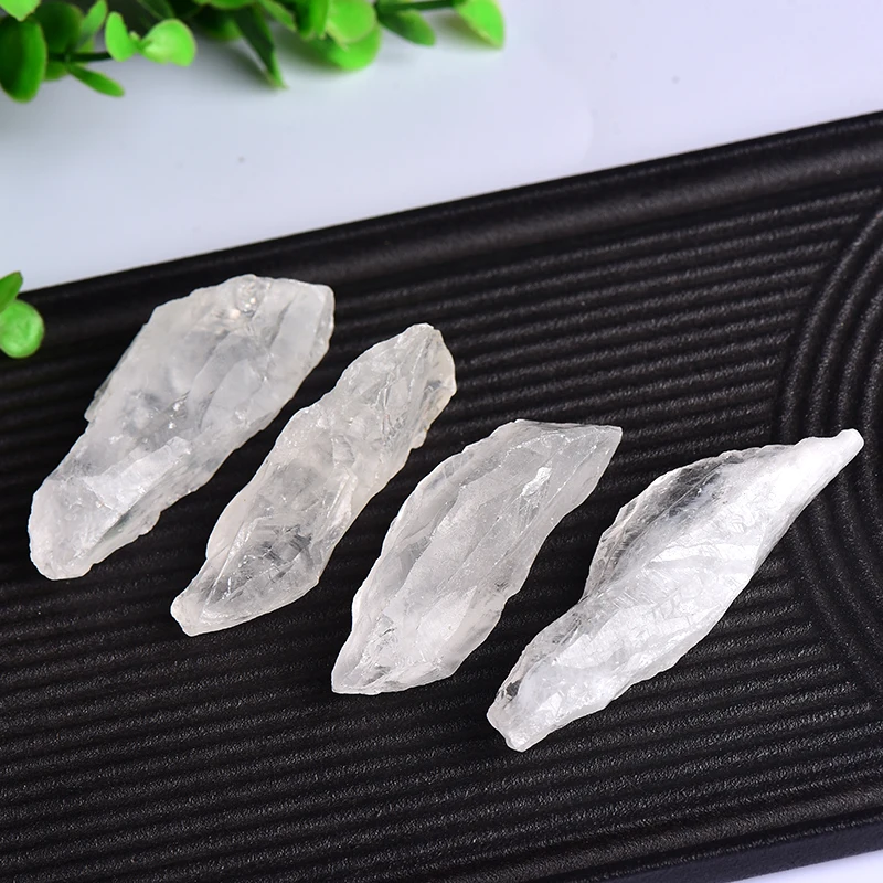 Natural White Crystal Rough Stone Raw Gemstone Mineral Specimen Irregular Crystal Home Decor Reiki Healing Pointed Collectables