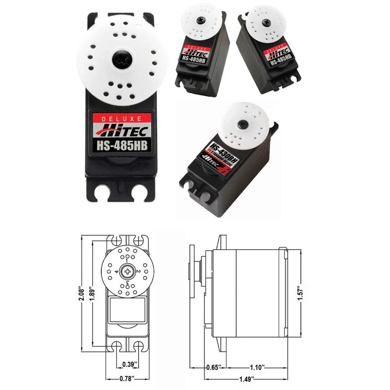 Original hitec HS-485HB deluxe hd rolamento de esferas padrão servo 6.0kg/45g para brinquedos rc