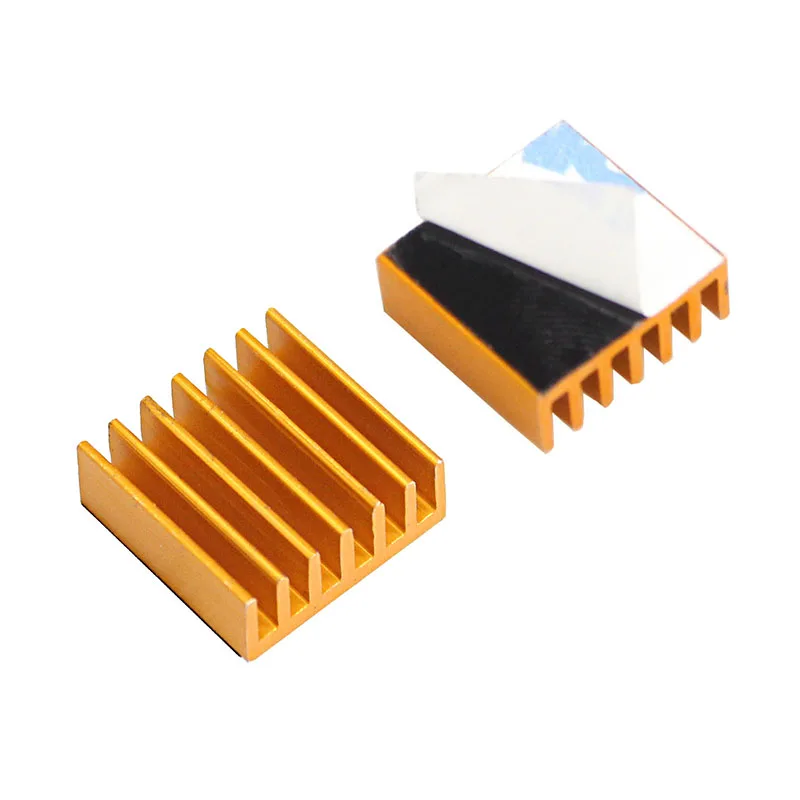 50 sztuk YOUNUON 14x14x6mm złoty aluminiowy radiator radiator, elektroniczny chip chłodzący chłodnica chłodnicy dla IC MOSFET SC — zdjęcie produktu 3