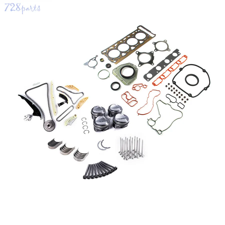 1.8T Engine Head Gasket Timing Chain Piston Bolts Repair Reuilding Kit 23MM Fit For VW Passat CC AUDI A3 CDAA CDAB