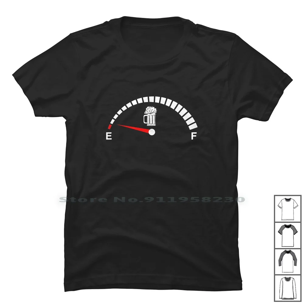 Empty Beer Funny Gasoline T Shirt T Shirt 100% Cotton Gasoline Empty Line Beer Gas Fun Bee So Ny Hi Funny