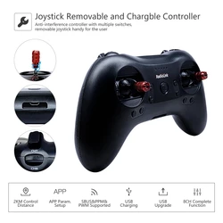 Radiolink T8S 2.4G 8 CH RC Remote Transmitter with R8EF Receiver Handle Game Shape Controller for Fixed Wing Aircraft Airplane