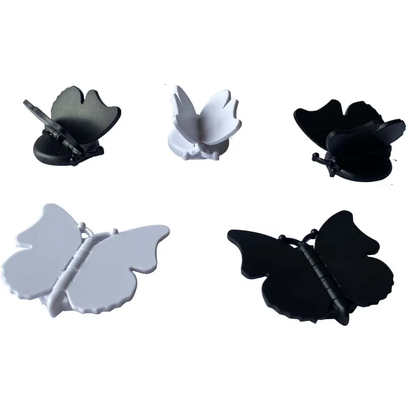 나비 휴대폰 거치대 나비 접이식 스트레치 브래킷 소재, DIY 회전 휴대폰 손가락 링 거치대, 스티커 포함, 2 개