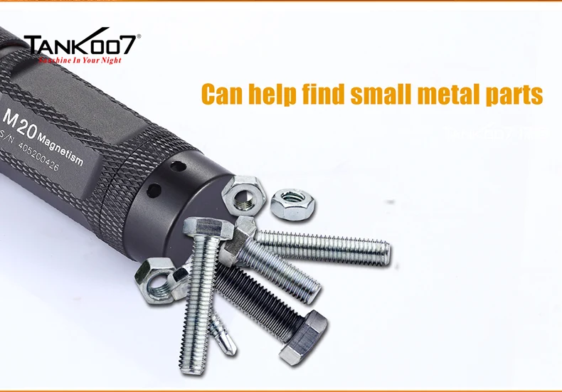 TANK007 M20 Mini Pocket EDC Magnetic Flashlight Fixed Light USA Led AA Battery Portable Outdoor Waterproof High Power