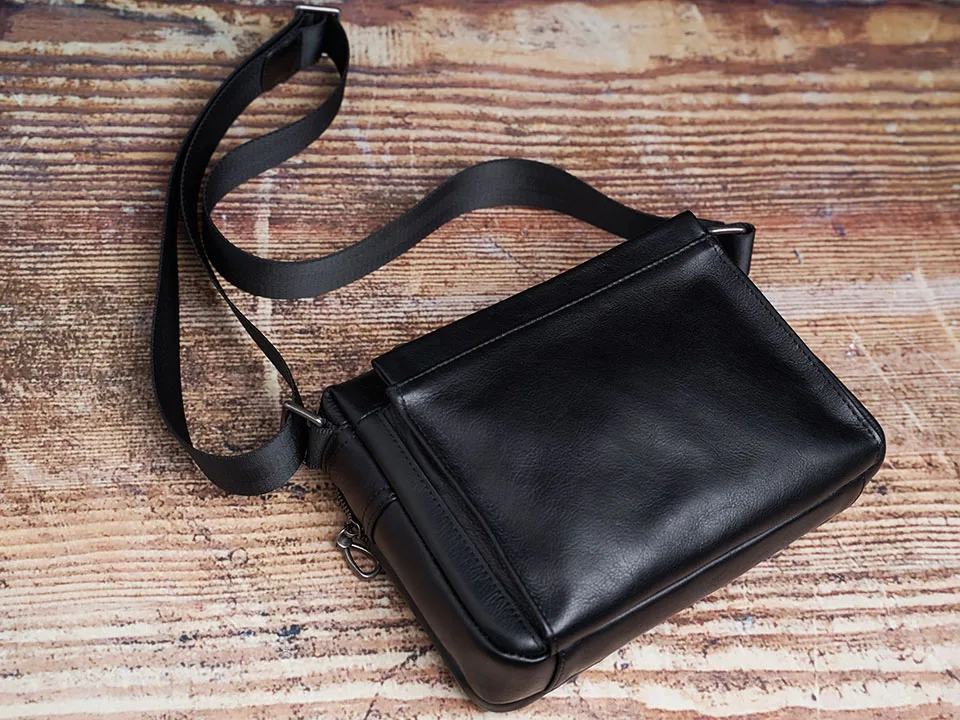 NUPUGOO Casual männer Schulter Tasche Aus Echtem Leder Mode-Trend Messenger Original Kleine Crossbody Zipper Tasche Für 9,7 Zoll Ipad – Detail 13