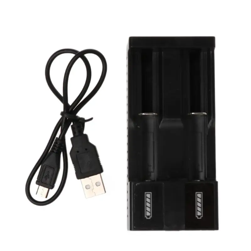 بطارية شاحن USB شحن 5V 1A قابلة للشحن 18650 26650 14500 10440 لى على بطاريات 2 فتحات المحمولة 28 تيرا بايت