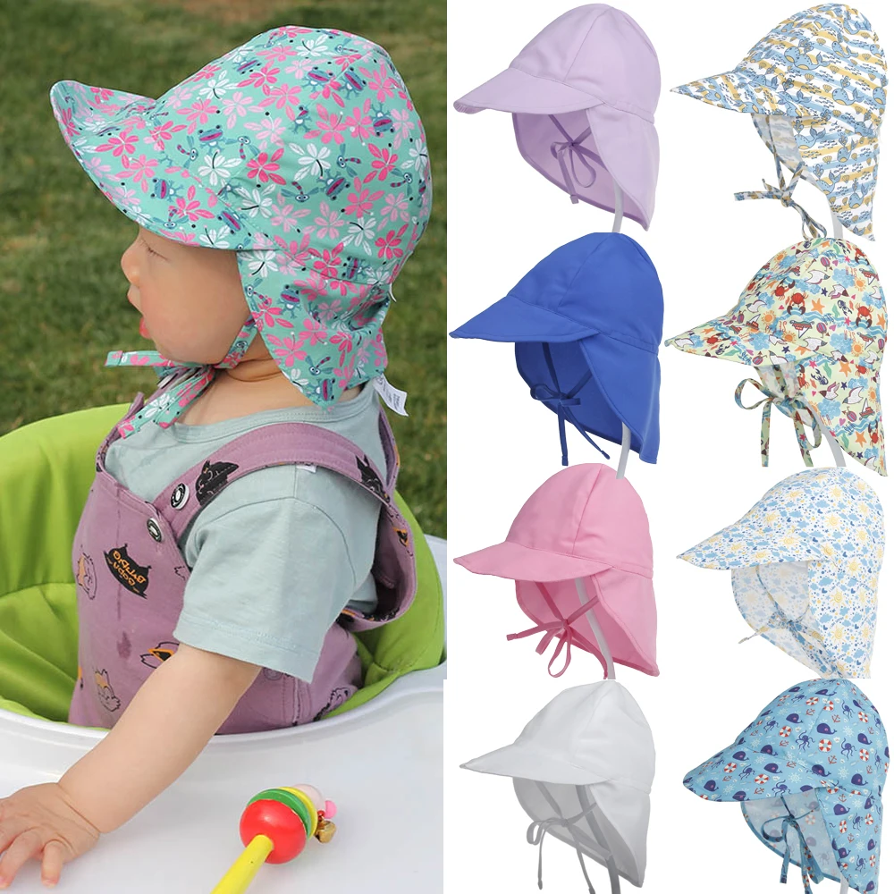 UV Schutz Sonnenhut Unisex Neugeborenen Kleinkind Kind Baby Jungen Mädchen Sommer Strand Headwear Außen Eimer Hut Kappe Baumwolle