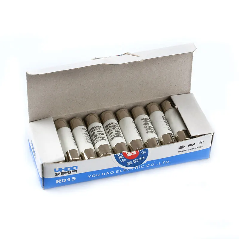 5Pcs 10*38 Fast blow Ceramic Fuse 10x38mm Fuse 500V 0.5A 1A 2A 4A 5A 6A 8A 10A 16A 20A 32A RO15 RT18 RT14