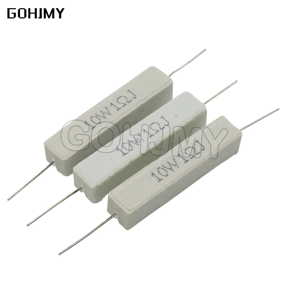 

10PCS 10W Cement resistance 0.1 ~ 10k ohm 0.33R 1R 10R 100R 0.22 0.33 1 10 100 1K 10K ohm Cement resistor igmopnrq