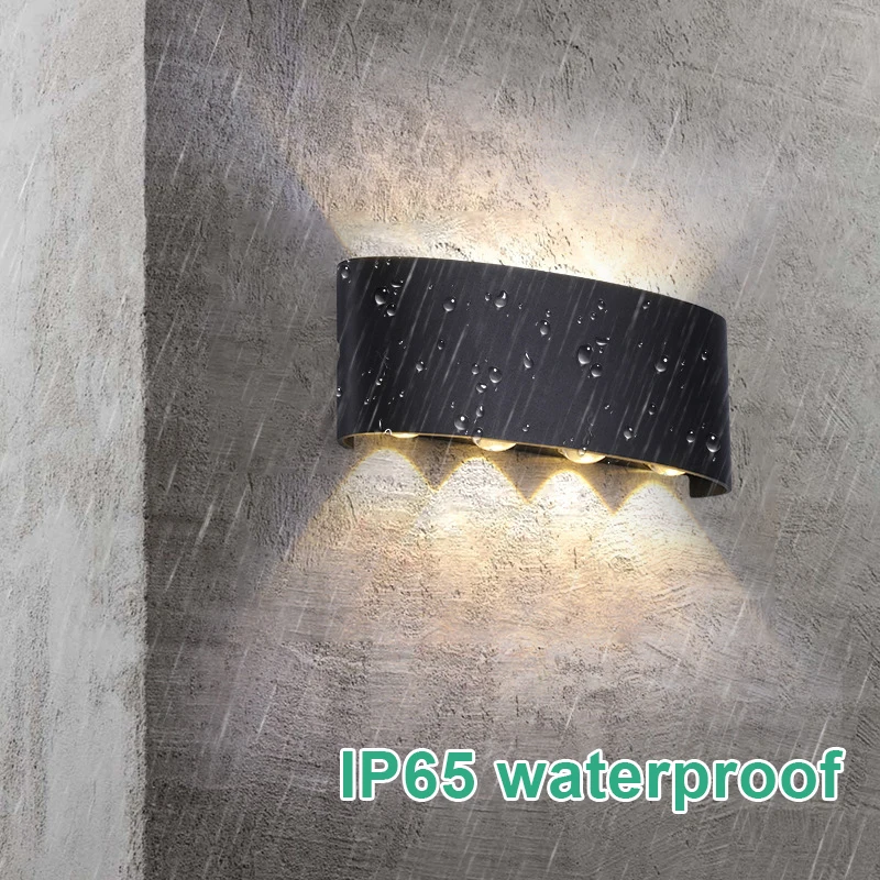 GItex-lámpara LED de pared para exteriores, iluminación impermeable IP65 para porche, estilo nórdico moderno para interiores, dormitorio, sala de