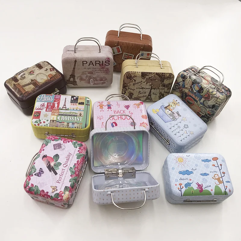 New Arrival Mini Suitcase Luggage Lash Packaging Box 3D 5D 25mm Mink Eyelashes Custom Luggage case