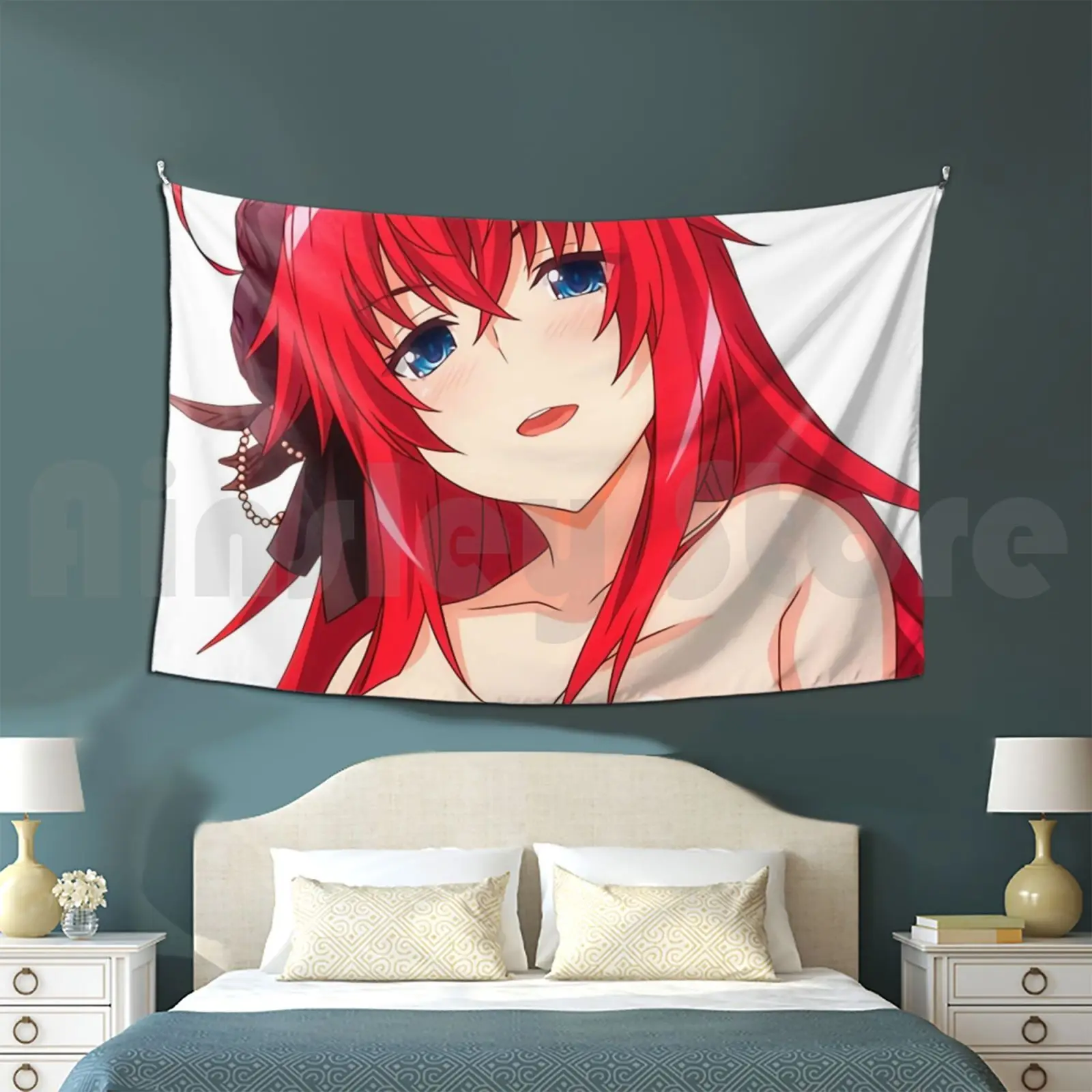 Hot Rias Gremory Lewd | High School Dxd Tapestry Living Room Bedroom Rias Gremory Highschool Dxd High School Dxd Rias