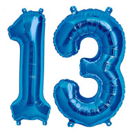 Tefillin Blue boy Bar Mitzvah 13 Gaint Foil balloon party decoartions