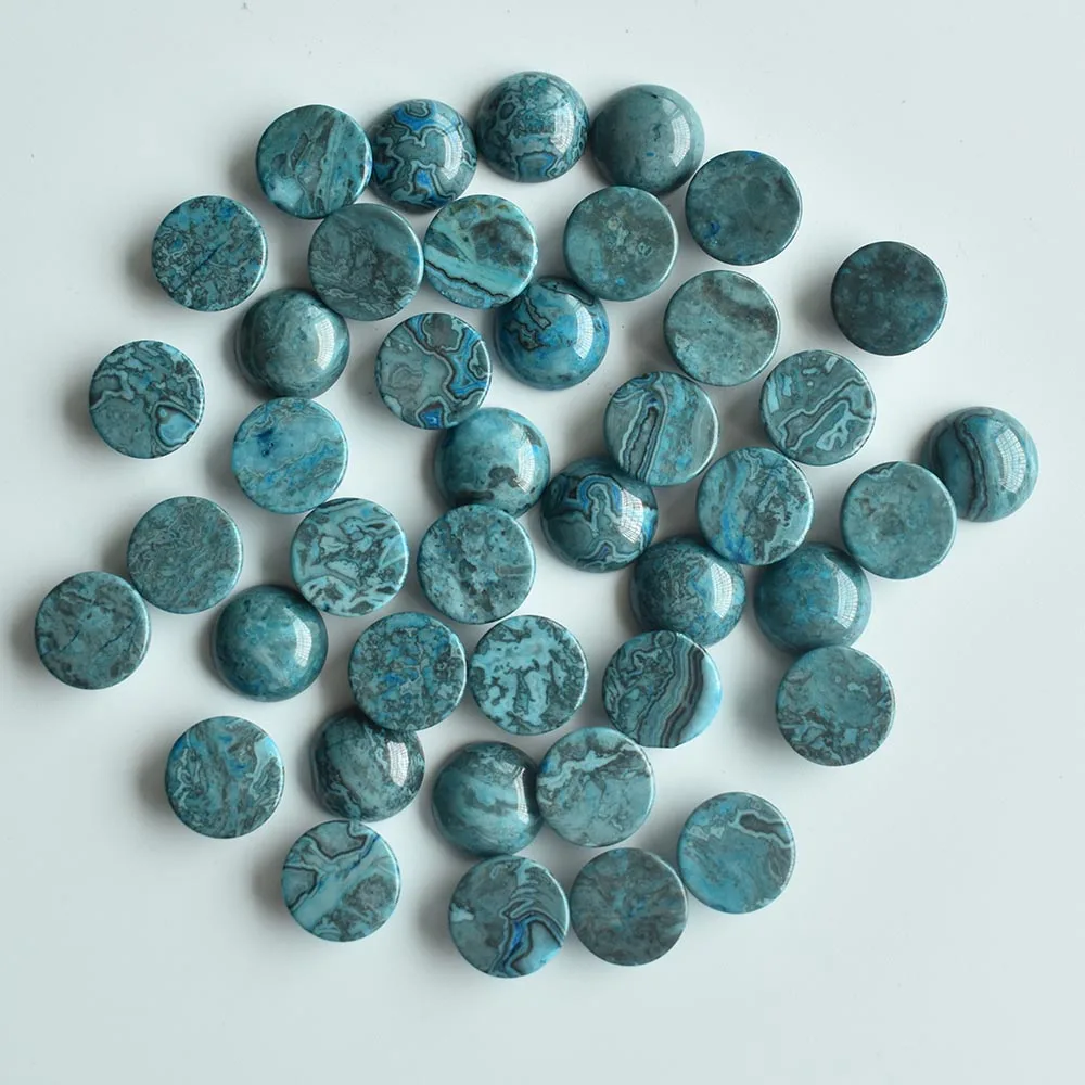 Modische, hochwertige gemischte runde CAB-CABOCHON Natursteinperlen für Schmuckzubehör, 12mm, Großhandel, 50 Stück/Lot, kostenloser Versand. – Detail 11