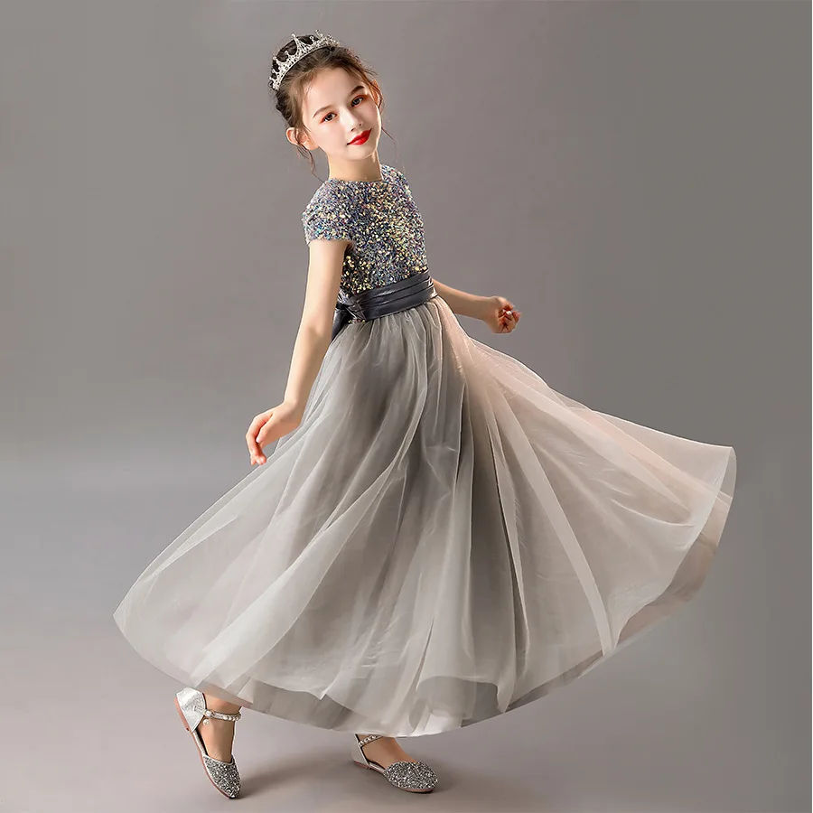 

Girls Dress Elegant Princess Children Party Dress Long Wedding Gown Kids Dresses for Girls Birthday Party Communion Vestido Wear