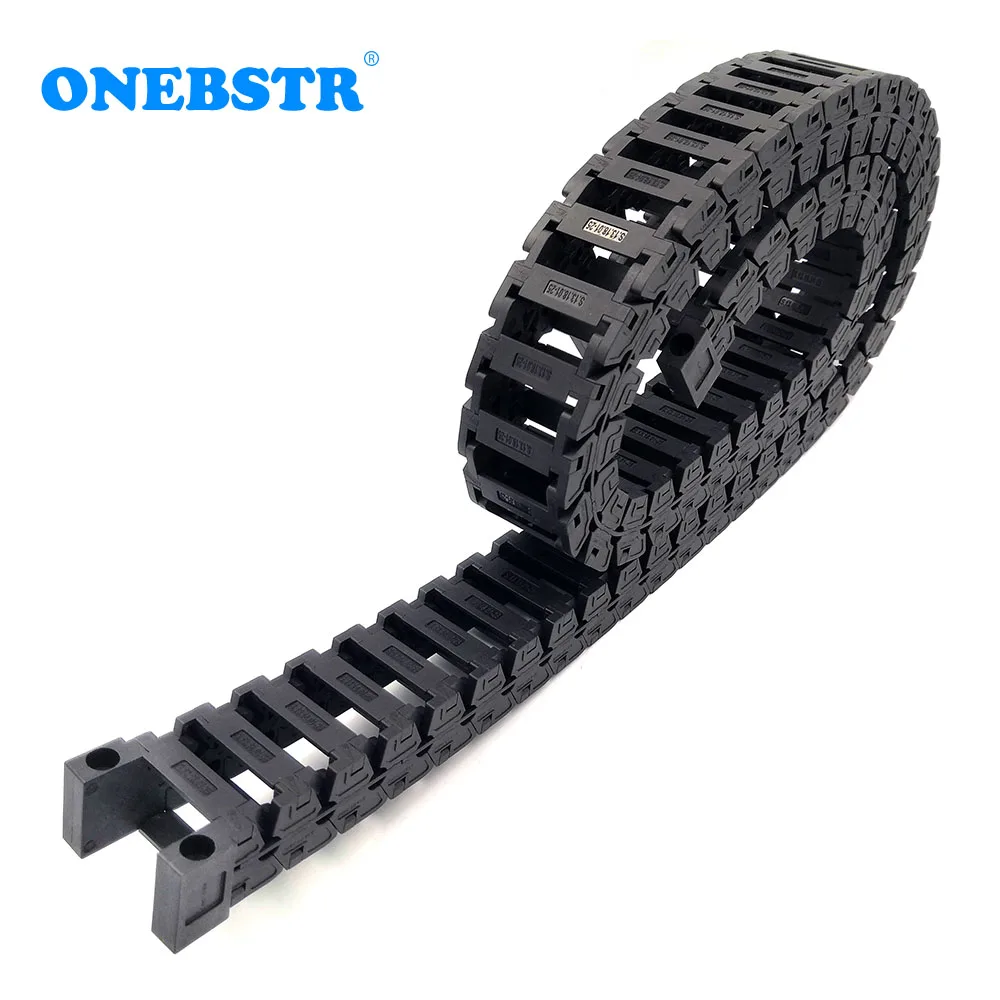 1 Meter 18x25 Drag Chain Wire Carrier Cable High-Speed Mute Engineering Holder CNC Tools Parts Tanks Towline Open On Both Sides