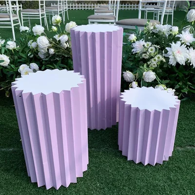 

New style Portable Paper Wedding Cheap Flower Stage Display Stand Plinths for Wedding Decoration senyu2505