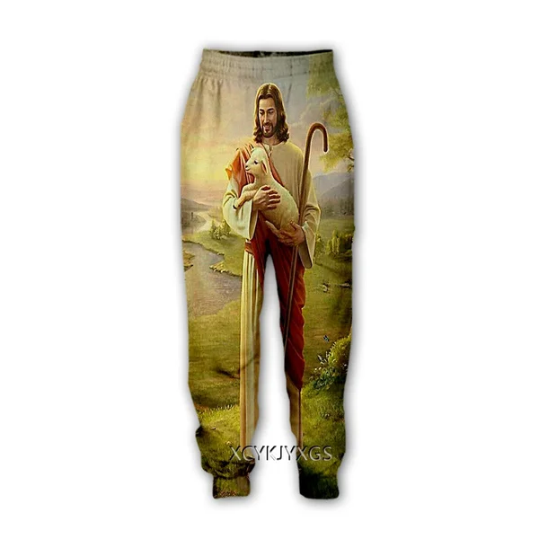 

New Unisex God Religion Christ Jesus 3D Print Causal Clothing Fashion Men Women Hip Hop Pants Plus Size S-7XL Trouser Jogger