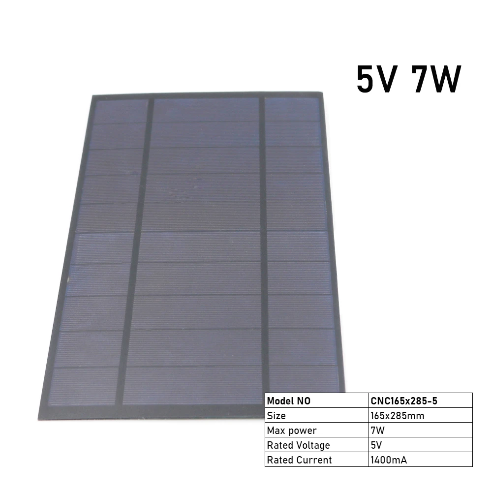 5 V 2 3 4 5 7 W wyjście USB ogniwo słoneczne zewnętrzna 18650 ładowarka USB żeńskie Port 5 V regulatory ładowania Panel słoneczny