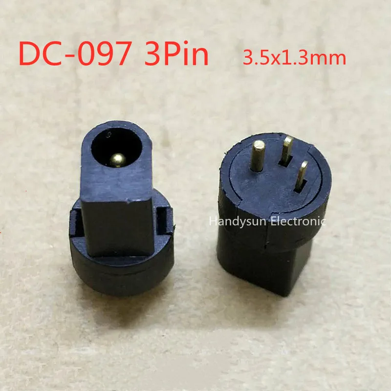 

DC-097 Power Socket Female Base 3.5x1.3mm Power Interface Gold Plated 3Pin Straight Plug Vertical All Copper Panel Connector