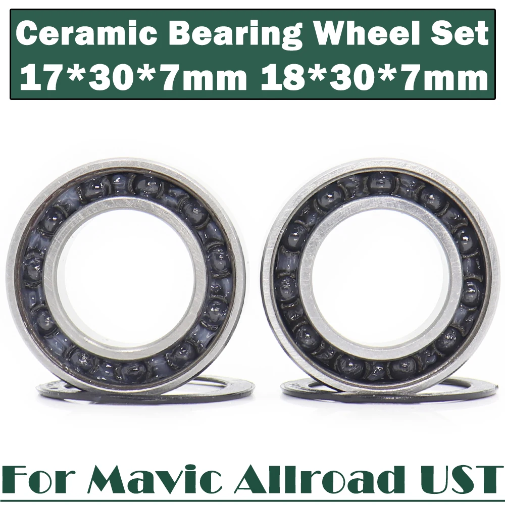 6903 Hub Hybrid Ceramic Bearing Wheel Set For Mavic Allroad UST ( 2 PCS ) Bearings Kit Front Rear 17*30*7mm 18*30*7mm