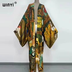 Urope phocho traf tunika bikini słodka dama kardigan w stylu boho ścieg koktajl sexy Boho Maxi wakacyjny rękaw w kształcie skrzydła nietoperza KIMONO mujer