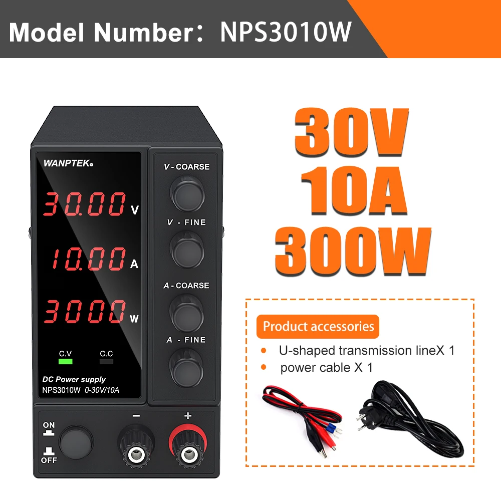 Wanptek Laboratorium Voeding Verstelbare 30V 6A 30V 10A 60V 5A 120V 3A Digit Display spanningsregelaar Bench DC Voeding