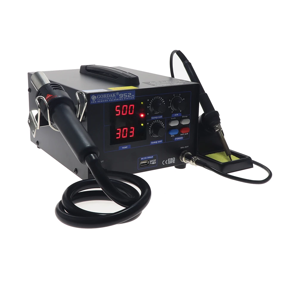 GORDAK 952H hot air station constant temperature BGA rework station SMD soldering iron station 110V / 220V phone repair