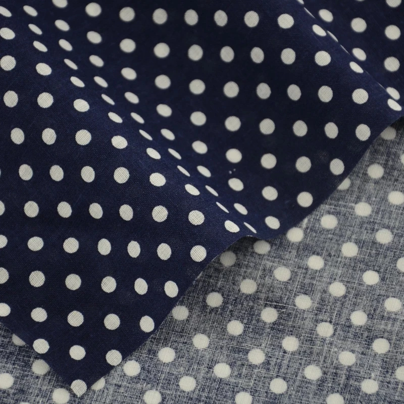 4-5mm White Orange Polka Dot Printed Cotton Fabric Patchwork Home Textile Decoration Clothing DIY Sewing Scrapbooking Doll\'s