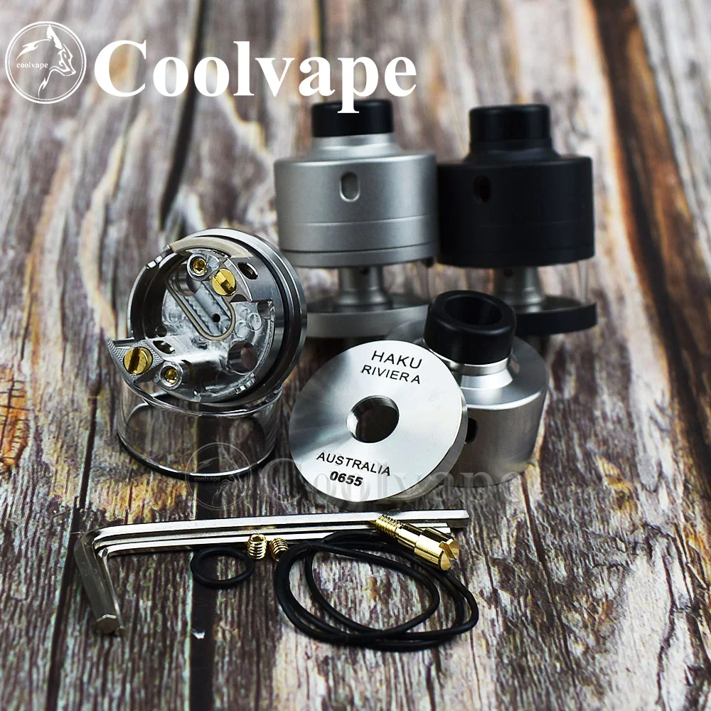Atomizador coolvape Haku Riviera RDTA con PIN BF 316ss, atomizador de goteo reconstruible squonk22 mm/24mm RDTA