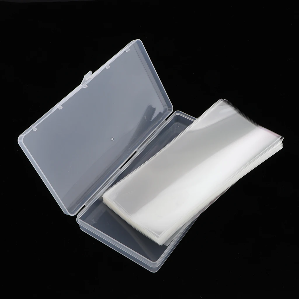 100Pcs Clear Paper Money Album Banknotes Currency Collection Sleeves Protector Bag with Storage Box