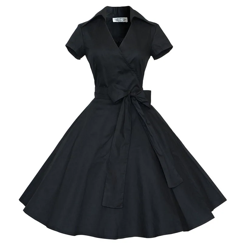 Audrey Hepburn Summer Dress Women Polka Dot Vintage Swing Robe Rockabilly  Housewife Retro 50s Pinup Dresses Vestidos - AliExpress 200000345