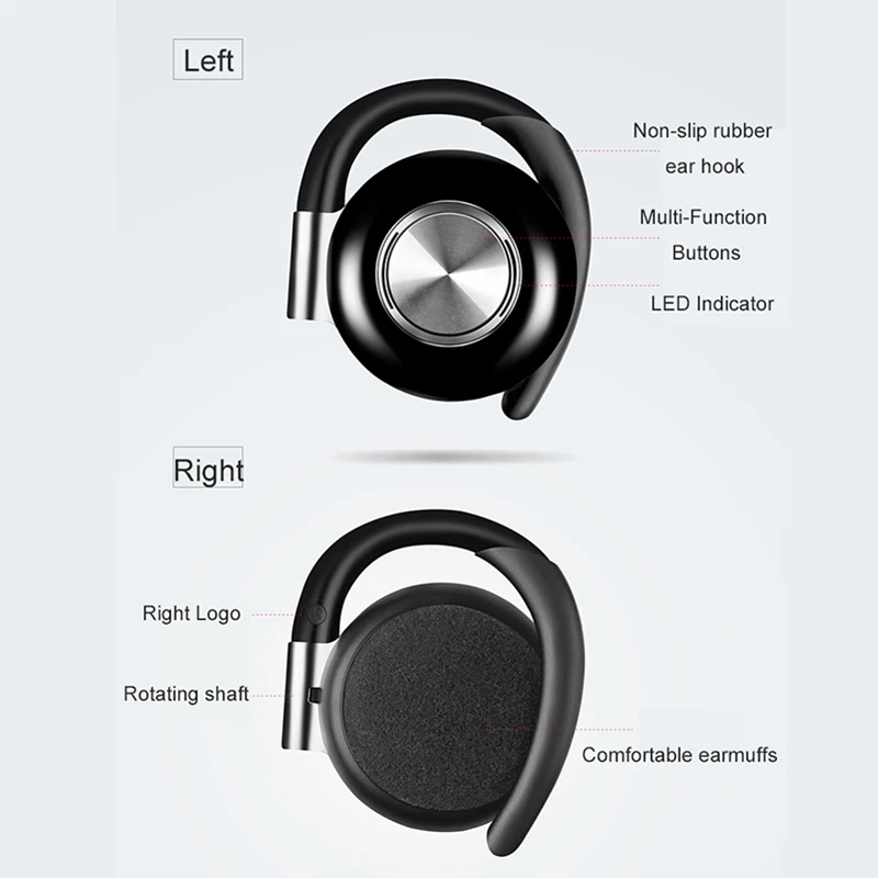 2023 V5 TWS Bluetooth earphone Wireless sport Earbuds True Wireless Twins Ear-hook With Mic