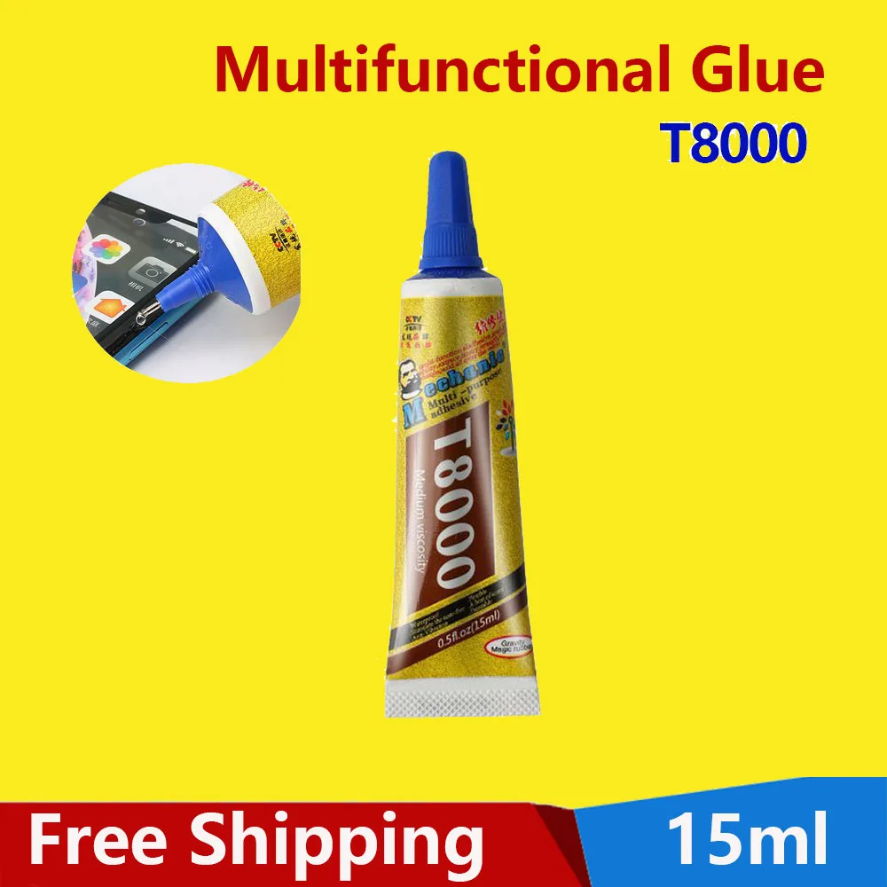 

T8000 Glue Super Glue Mobile Phone Frame Glue Rear Cover Tilted Screen Glue Mobile Phone Repair Glue Adhesive Repair 15ml