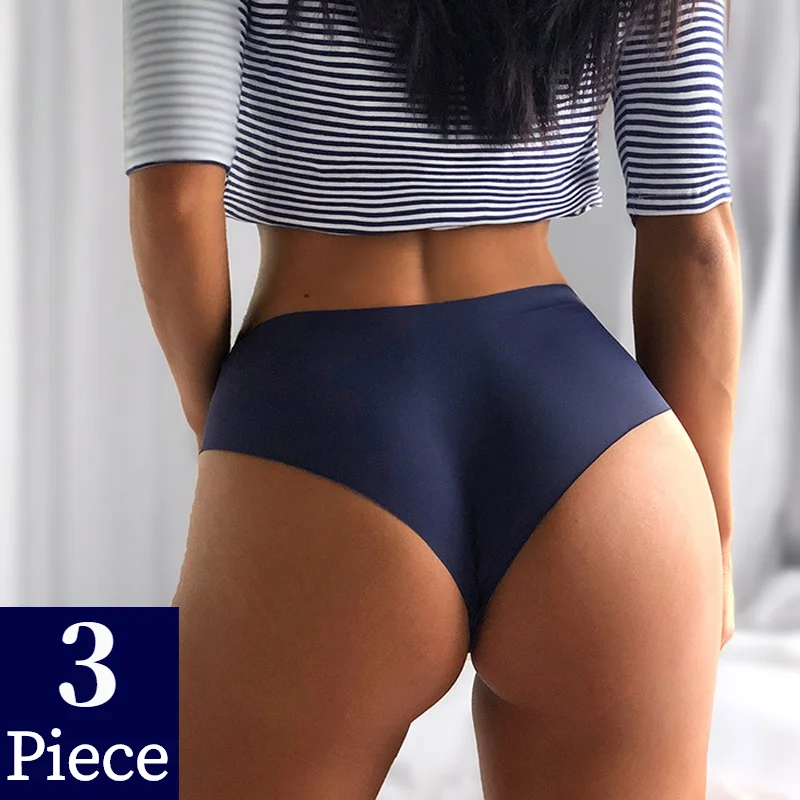 TrowBridge 3PCS/Set Seamless Women's Panties Sports Breathable Underwear Girls Comfortable Briefs Sexy Lingerie Satin Underpants