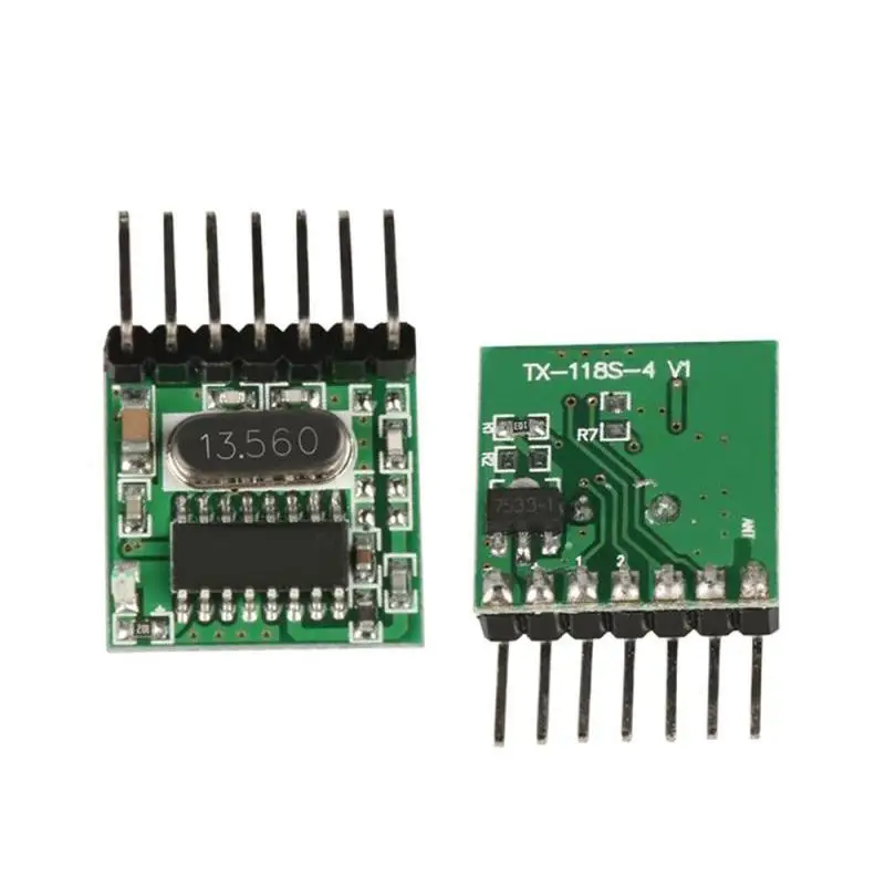 433.00 Mhz Superheterodyne RF Receiver and 433Transmitter Module ASK kits with antenna Small Size  For Diy kit Remote controls