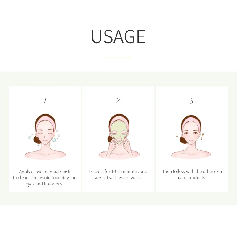 LAIKOU 7pcs Matcha Green Clay Mud Face Mask Reduce Wrinkle Night Facial Packs dark circle Moisturize Mask for facecare