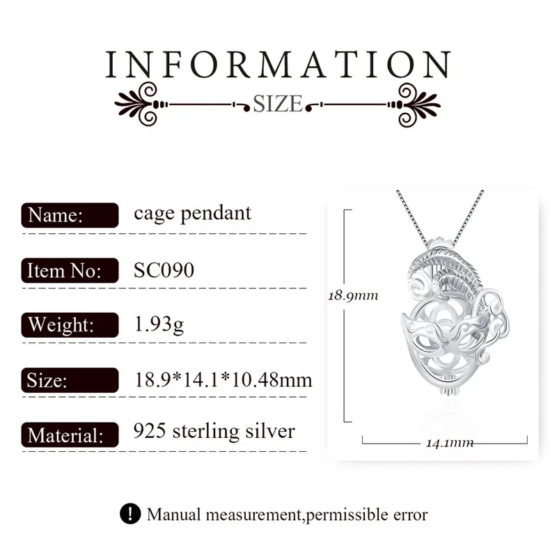 CLUCI 925 Silver Girls Halloween Mask Shaped Women Pendant Jewelry Opera Phantom Silver 925 Charms Pendant Pearl Locket SC090SB