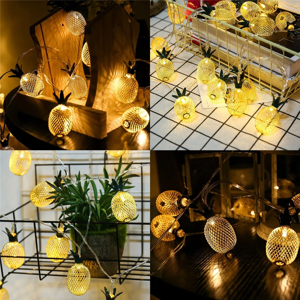 Pineapple Led Light Strings Garlands Battery Operated LED Lamp Holiday Party Garden Decoration Fairy Lights Holiday lighting