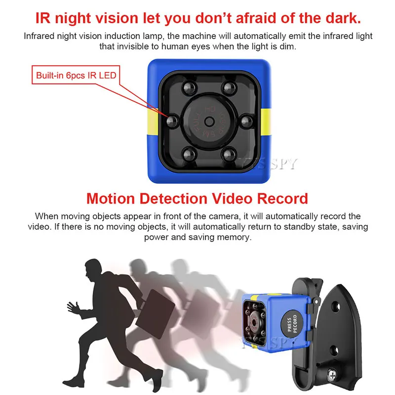 New HD Mini Camera Auto IR Night Vision Small Kamera Espia Action Body Micro Camcorder Support Hidden SD Card Digital DVR Camara